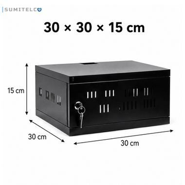 Gabinete Rack Metálico para Red 30x30x15 cm